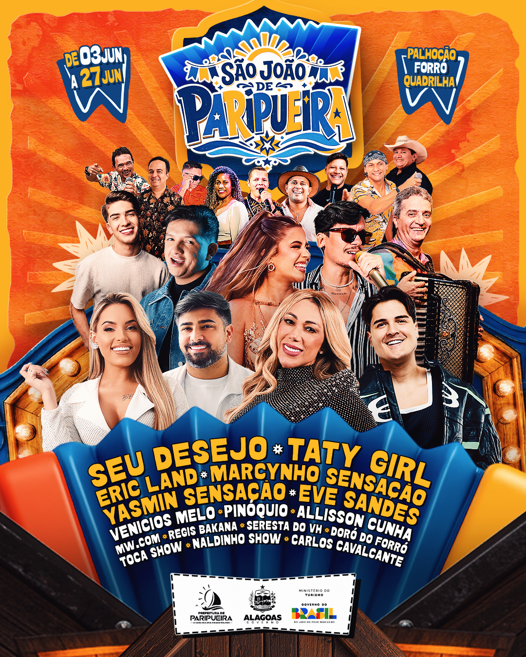 São João de Paripueira começa nesta quarta-feira (03) com shows na Orla e programação nos bairros